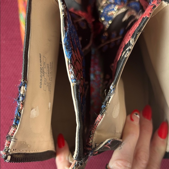 ZARA Basic Brocade Floral Ankle Boots – EU 37 – floral emrboidered booties - Picture 8 of 9